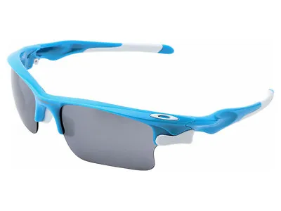 Oakley Fast Jacket XL Sunglasses OO9163-03 Sky Blue/Black Iridium G40 Asian • $159.99