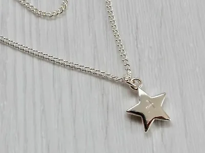 £9.95 • Buy Silver Plated Star Necklace With Free Personalised Engraving Gift Boxed