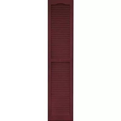 Vantage Cranberry Louvered Vinyl Exterior Shutters  14-in X 71-in Set Of 3 • $159.99