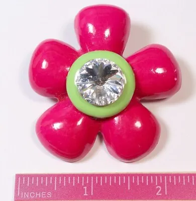 WENDY GELL VIntage High Pink N' Green Funky Flower Pin • $30
