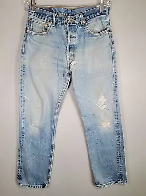 Vintage Levis 501XX Button Fly Mens Jeans Distressed Size 31x28 Grunge • $44