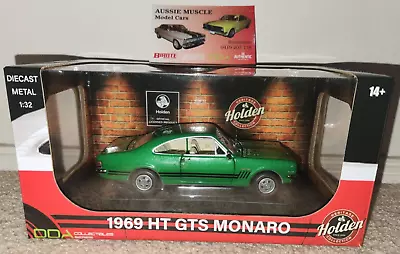 1:32 DDA Collectables HT GTS 350 Monaro Coupe 1969 Green / Black Stripes • $59.95