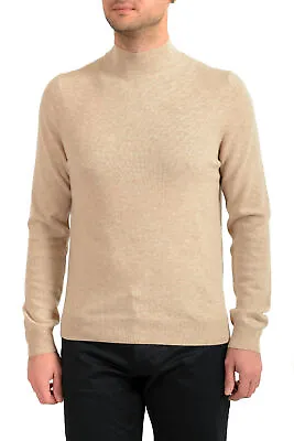 Malo Optimum Men's Light Beige Wool Cashmere Mockneck Pullover Sweater • $149.99