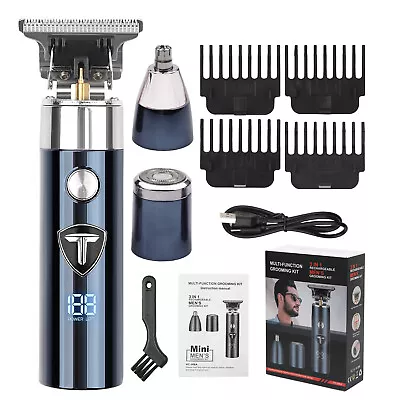 Men's Beard Trimmer Hair Clipper Waterproof Electric Body Shaver Grooming Kits • $15.16