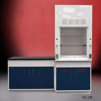 3' Fisher American Fume Hood + ACID Storage & 4' Laboratory Sink Cabinet /E2-292 • $9010