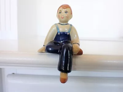 Vintage Ceramic Arts Studio California Pottery Sitting Boy Figurine  4 1/4  High • $15