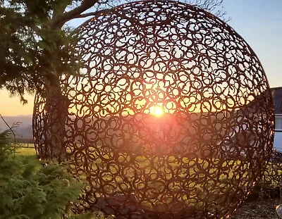 Statement X LARGE Horseshoe Sculpture Garden Feature Sphere Ball Feature 2.4 M • £2299