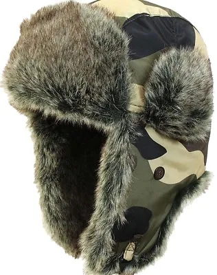 £12.95 • Buy Camouflage Ushanka - Winter Russian Hat Ski Faux Fur Pilot Military Army