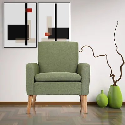 Armchair Modern Accent Fabric Single Sofa Living Room Comfortable Chair Soft US • $138.99