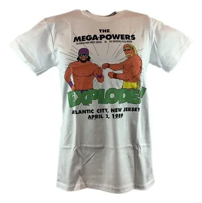 Hulk Hogan Macho Man Randy Savage Mega Powers Wrestlemania 5 Mens T-shirt • $27.99