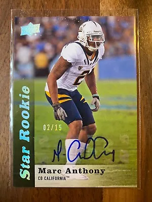 A52974 - 2013 Upper Deck Rookie Autographs Holofoil #162 Marc Anthony/15 • $15