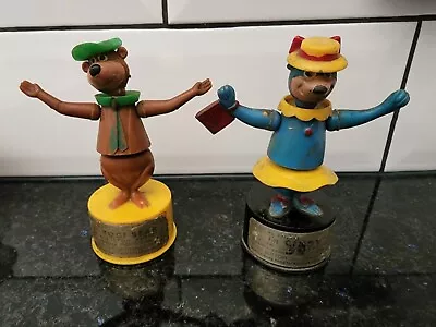 1966 Cindy & Yogi Bear Push Puppet Figures -  Hanna Barbera Kohner • $69.99