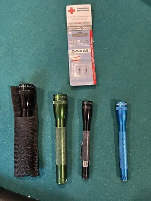 Maglite Mini Lot + Extra Bulbs + Brinkman TESTED • $40