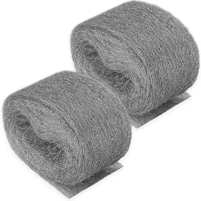 2 Pack Steel Wool Fill Fabric Roll Gap Blocker For Wall Cracks Gardens Houses • $14.75