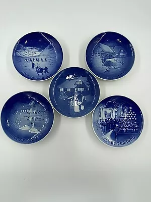 Vintage B & G - Made In Denmark Christmas Plates - Copenhagen Porcelain Set Of 5 • $20