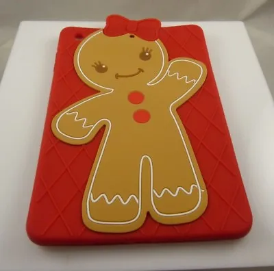 For Ipad Mini Cover Gingerbread Girl Red Bow Brown Reds Cute Christmas • $15.99