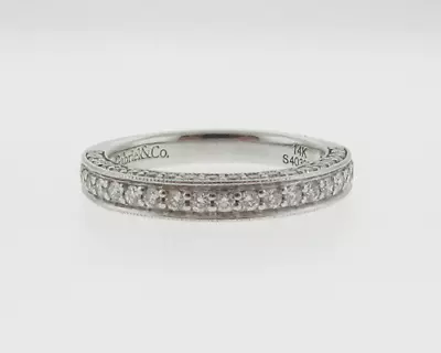 Gabriel & Co 14K White Gold Micro Pave Diamond Wedding Band – 0.47 Ct • $1395