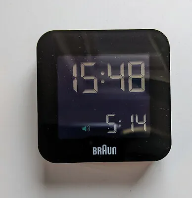 Braun BNC008BK-RC Radio Controlled Digital Travel Alarm Clock • £14.99