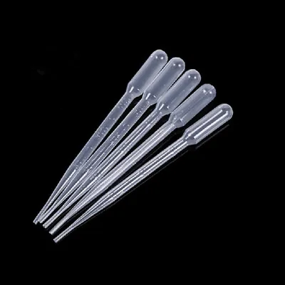 1/2/3/5/10ml Disposable Plastic Eye Dropper Set Transfer Lab Graduated Pipettes • $7.67