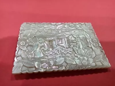 Exceptional Quality Chinese Hand-Carved  Mother Of Pearl Gambling Chip • $125