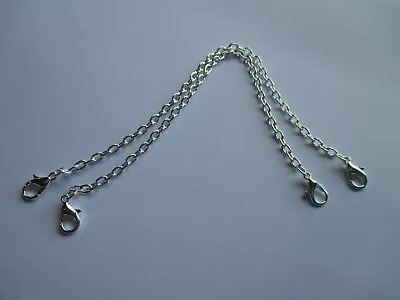 UK 2 Pieces 7 Inch Silver Extension Necklace Bracelet Jewellery Extender Chain • £3.25