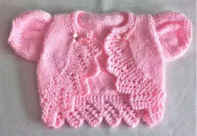 Hand Knitted Dolls Clothes. Fit 18/19  Reborn/ Baby Doll. 4/7lb Premature Baby. • £5