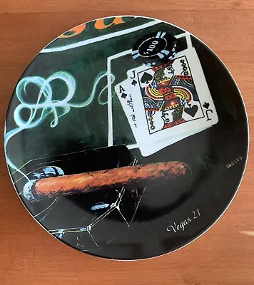 Michael Godard Plate Blackjack Cigar Poker Chips Santa Barbara Ceramic Design • $24