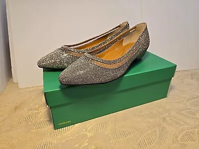 J Renee Silver Sparkly Pewter Timora Dressy Women's Party Shoes 8.5 W New • $25