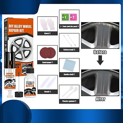 $9.50 • Buy Alloy Wheel Repair Kit Rim Car Auto Scratch Removal Dent Kerb Rash Remove