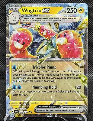 Wugtrio Ex Pokemon SCarlet & Violet - Temporal Forces #060/162 Double Rare • $3