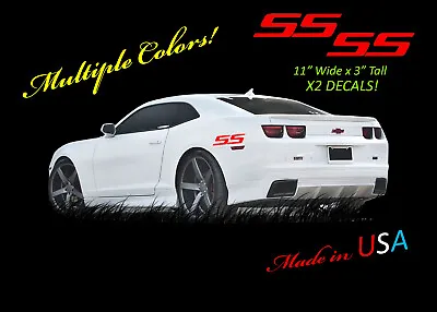 $18.89 • Buy 2 SS DECALS 2010 - 2023 CHEVROLET CAMARO Compatible Racing Decal Sticker Logo Rs