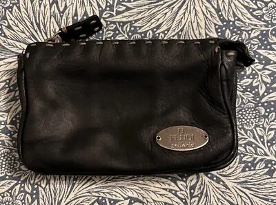 Fendi Black Leather Vintage Coin Purse Wallet • $70