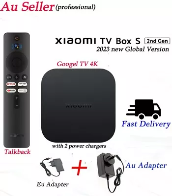 Xiaomi Mi TV Box S 2nd Gen 4K Googel TV Streaming Media Player  With  Au Adapter • $115.99