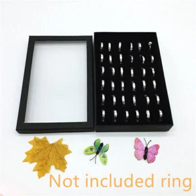 Display Box Tray Organizer Earring Storage Velvet Show Holder Jewelry Case Ring • $8.61