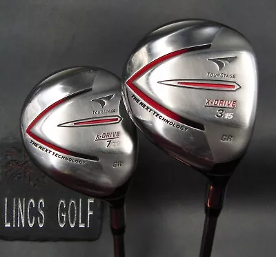 Set Of 2 Bridgestone TourStage X-Drive 15° 3 & 21° 7 Woods Stiff Graphite* • £39.99
