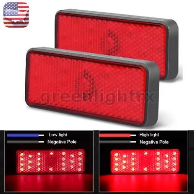 2PC LED Reflector Red Rear Brake Stop Tail Marker Light Truck Trailer Motorcycle • $10.98