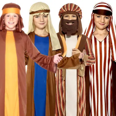 Shepherd & Joseph Boys Nativity Fancy Dress Xmas Christmas Children Costumes New • £6.99