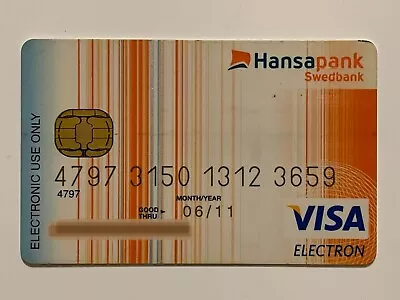 Hansapank Visa Credit Card▪️Estonia▪️Chip▪️Expired In 2011▪️ Hansabank • $13.99