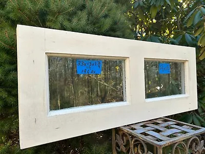 33 X 13 Vintage Window Sash Door Top Old 2 Pane  Frame 1940s • $89.99