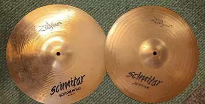 View Details Zildjian USA Scimitar 14  Hi Hats Cymbals For Drum Kit- • 39£