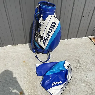 Mizuno Staff Golf Bag Stand Caddie Cart Cover Retro Blue W Strap Vintage 90s -LN • $175