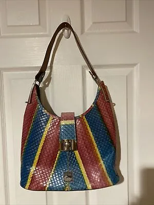 Dooney & Burke Leather Multicolor Hobo Shoulder Bag • $79.99