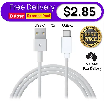 $2.95 • Buy USB-A To USB-C PD Fast Charging Data Cable Quality White 1m Samsung Charger Cord