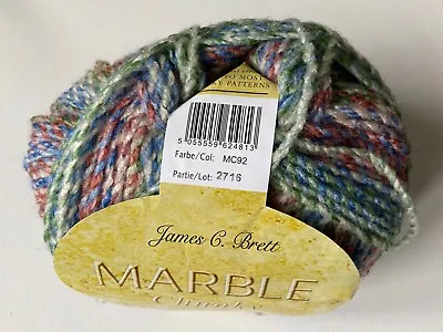 James C Brett Marble Chunky Knitting Wool / Yarn 1 X 200g Ball MC92 • £5.40