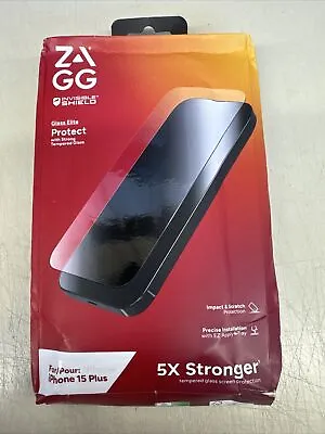 ZAGG Invisible Shield Glass Elite 5X Stronger Screen Protector IPhone 15 Plus • $22.99