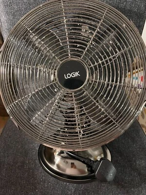 £9.89 • Buy Logik Desk Table Fan - 3 Speed Oscillating - Gun Metal