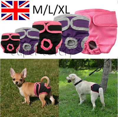 £2.76 • Buy S-XL Female Pet Dog Pants Bitch Heat In Season Menstrual Sanitary Nappy Diaper