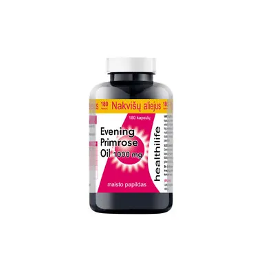 HEALTHILIFE Evening Primrose Oil 1000 Mg 180 Capsules Vitamin E Supplement • $33.53