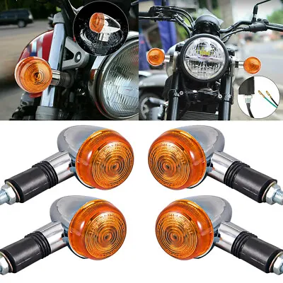 4PC Turn Signal Lights For Kawasaki Vulcan VN 800 900 1500 1600 1700 2000 • $18.52