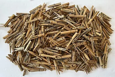 Vintage Wooden Clothespin Lot Of 385 ~ Variety • $29.99